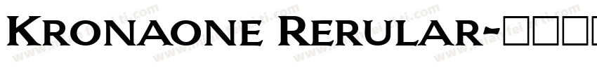 Kronaone Rerular字体转换